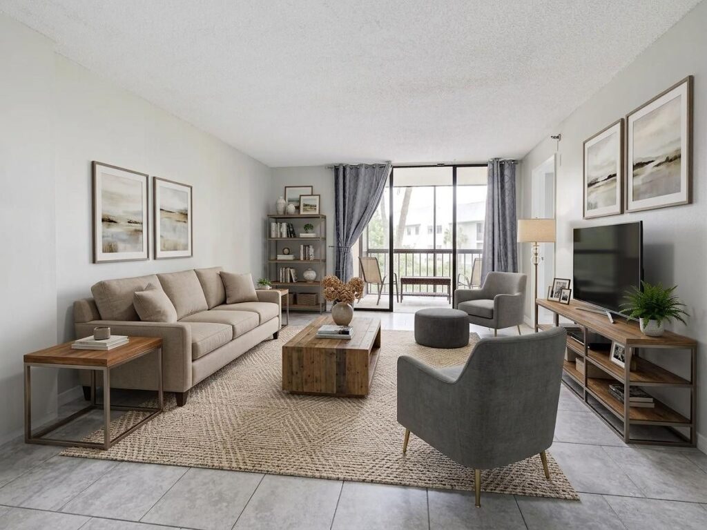 3006 Caring Way #210, Port Charlotte: Living room (virtually staged)